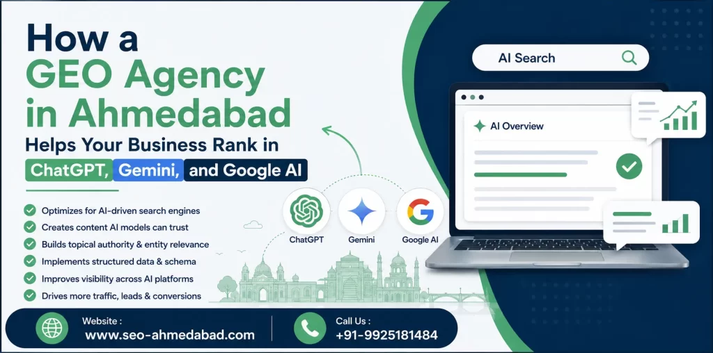 How a GEO Agency in Ahmedabad Helps Your Business Rank in ChatGPT, Gemini, and Google AI