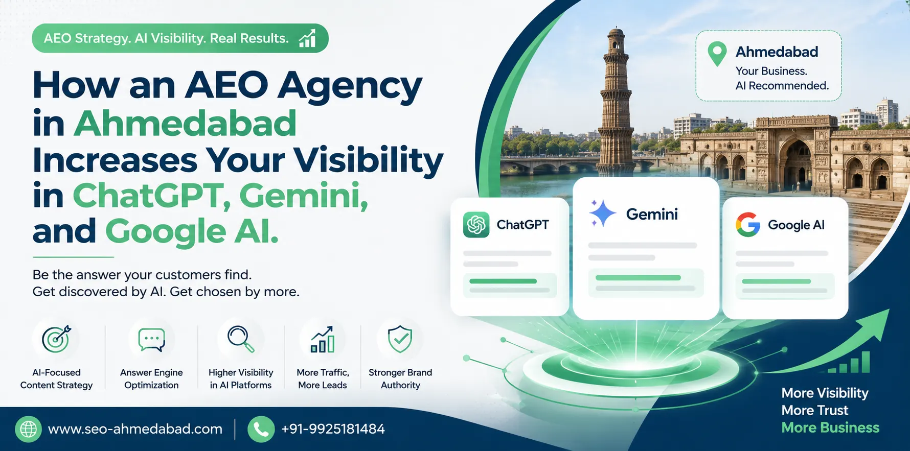 How an AEO Agency in Ahmedabad Increases Your Visibility in ChatGPT, Gemini, and Google AI